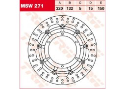 TRW MSW271 brzdový kotouč, přední YAMAHA XT 660 X rok 04-14