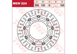 TRW MSW224 brzdový kotouč, přední YAMAHA XVZ 1300 TF VENTURE STAR rok 99-12