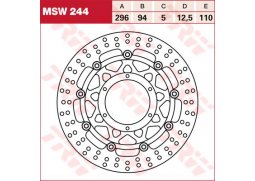 TRW MSW244 brzdový kotouč, přední HONDA CBR 600 F rok 01-07