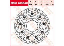 TRW MSW283RAC brzdový kotouč, přední HONDA CB 600 F HORNET rok 07-13