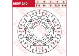 TRW MSW240 brzdový kotouč, přední HONDA CB 1300 SUPERFOUR rok 05-09
