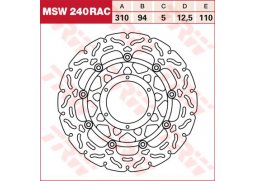 TRW MSW240RAC brzdový kotouč, přední HONDA CBR600RR rok 03-13