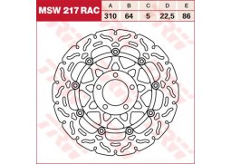 TRW MSW217RAC brzdový kotouč, přední SUZUKI GSX R 1100 rok 85-99