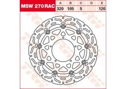 TRW MSW270RAC brzdový kotouč, přední APRILIA SXV 450 rok 06-13