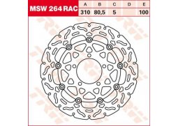TRW MSW264RAC brzdový kotouč, přední KAWASAKI GTR 1400 rok 07-14
