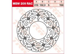 TRW MSW209RAC brzdový kotouč, přední YAMAHA YZF 1000 R1 rok 12-15