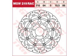 TRW MSW219RAC brzdový kotouč, přední SUZUKI RF 900 RR rok 94-97