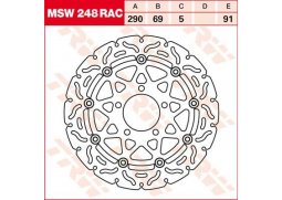 TRW MSW248RAC brzdový kotouč, přední SUZUKI SV 650 rok 03-08