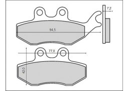 Brenta FT3043 přední organické brzdové destičky na motorku RIEJU RS2 125 NKD rok 06-07