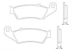 Brenta FT4050 přední sintrované brzdové destičky na motorku HONDA XR 600 L - R rok 1993