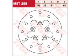 TRW MST258 brzdový kotouč, přední PEUGEOT ZENITH 50 rok 96-00