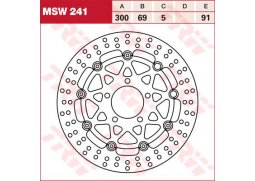 TRW MSW241 brzdový kotouč, přední SUZUKI GSX-R 600 rok 04-05