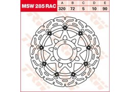 TRW MSW285RAC brzdový kotouč, přední DUCATI MULTISTRADA 1200 rok 10-12