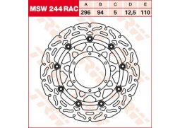 TRW MSW244RAC brzdový kotouč, přední HONDA CBR 600 F rok 01-07