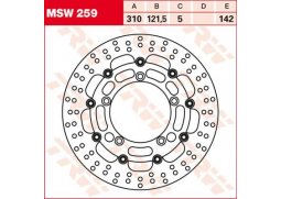 TRW MSW259 brzdový kotouč, přední SUZUKI GSR 750 rok 11-14