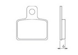 Brenta FT3042 zadní organické brzdové destičky na motorku SCORPA SY 125 F rok 03-05