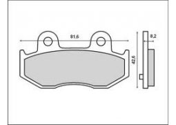 Brenta FT4047 zadní sintrované brzdové destičky na motorku KAWASAKI SC 250 EPSILON rok 2002