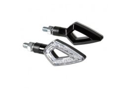 LED blinkry KIER black, 12V, černé blinkry na motorku