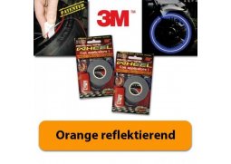 3M proužky na ráfky kola reflexní oranžové reflexní, 5mm, 6 metrů včetně adaptéru, až na 18´´ kola