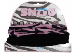 Oxford Snug Pink Zebra, multifunkční šátek s fleecem, růžová zebra