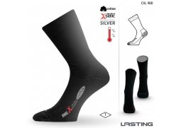Lasting ponožky CXL 900 se stříbrem, černé, prodloužené tenké