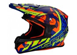 SCORPION VX-21 AIR FURIO modro/oranžovo/neonově žlutá krosová helma na motorku