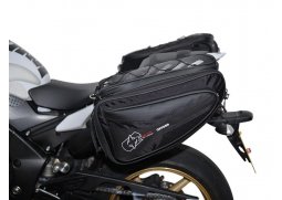 Boční textilní brašny na motorku P50R, OXFORD, černé, objem 50 litrů