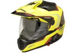 Cassida Tour Globe enduro černá žlutá fluo červená helma na motorku