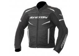 Ayrton Raptor, černobílá kožená sportovní bunda na motorku