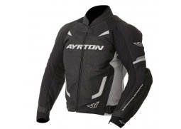 Ayrton Evoline, černobílá kožená sportovní bunda na motorku