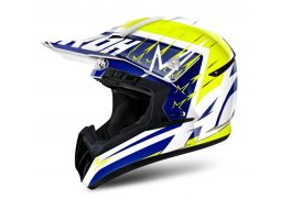 Airoh Switch Startruck modrá žlutá enduro přilba na motorku