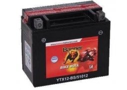 motobaterie 12V, YTX12-BS, 10Ah, 160A, BANNER BIKE BULL AGM 150x87x131