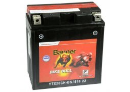 motobaterie 12V, YTX20CH-BS, 18Ah, 220A, BANNER BIKE BULL AGM 150x87x161