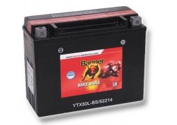 motobaterie 12V, YTX50L-BS, 22Ah, 320A, BANNER BIKE BULL AGM 205x87x162