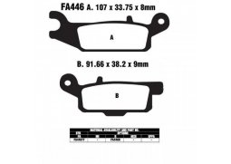 EBC FA446 R sintrované brzdové destičky pro motorku