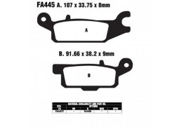 EBC FA445 R sintrované brzdové destičky pro motorku