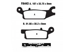 EBC FA443 R sintrované brzdové destičky pro motorku