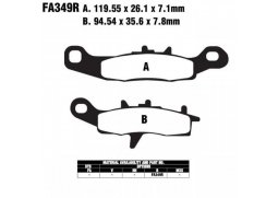 EBC FA349 R sintrované brzdové destičky pro motorku