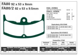 EBC FA80/2 organické brzdové destičky pro motorku