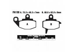 EBC FA130 TT karbonové brzdové destičky pro motorku