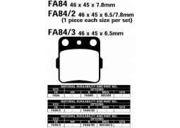EBC FA84/3 R sintrované brzdové destičky pro motorku
