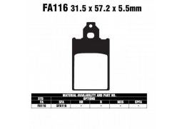 EBC SFA116 SC organické brzdové destičky pro motorku