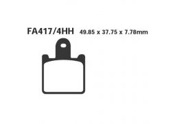 EBC FA417/4 HH 1 sada (4 destičky) sintrované brzdové destičky pro motorku