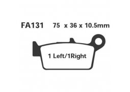 EBC SFA131/3 SC organické brzdové destičky pro motorku
