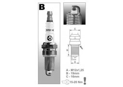Zapalovací svíčka Brisk BR15YC řada Super pro motorku