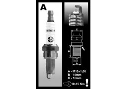Zapalovací svíčka Brisk AR12YS řada Silver pro motorku