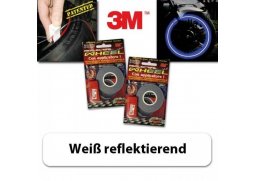 3M proužky na ráfky kola reflexní bílé reflexní, 5mm, 6 metrů včetně adaptéru, až na 18´´ kola