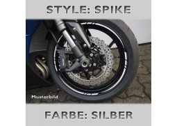 Proužky na ráfky SPIKE Style, stříbrné, 7mm široké pro 16-19 palcová kola