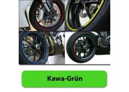 Proužky na ráfky GP Style, Kawasaki zelené, 7mm široké, pro 16-19 palcová kola