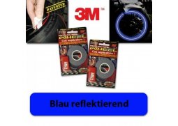 3M proužky na ráfky kola reflexní modrá reflexní, 5mm, 7 metrů včetně adaptéru, pro 19-21 palcová kola